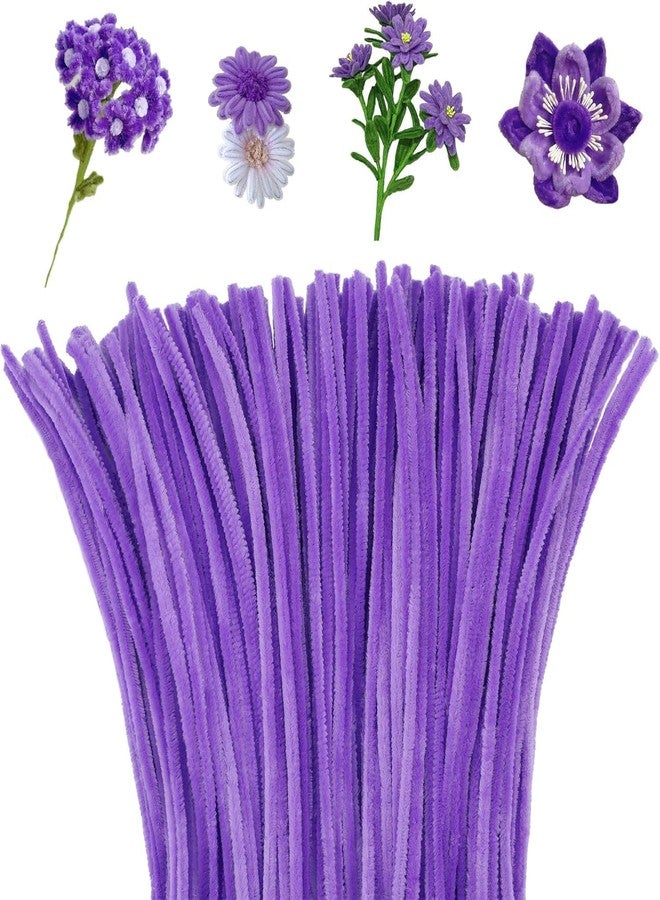 BOLT BEE Professional Thick Pipe Cleaners Craft Set, 3 Assorted Pastel Macaron Colors, Chenille Stems, 30cm Length, Matte Finish, DIY Art, Home Decor (purple, lavender, bottle green(100pc)) - Image 4